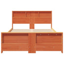 vidaXL Ágykeret fejtámlával Faggyú barna 120 x 200 cm Faanyag