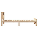 vidaXL Ágykeret fejtámlával Barna 80 x 200 cm Faanyag