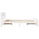 vidaXL Ágykeret fejtámlával Fehér 120 x 190 cm Faanyag