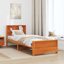 vidaXL Ágykeret fejtámlával Faggyú barna 75 x 190 cm Faanyag