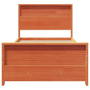 vidaXL Ágykeret fejtámlával Faggyú barna 75 x 190 cm Faanyag