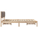 vidaXL Ágykeret fejtámlával Tópszínű 160 x 200 cm Tömör fenyőfa