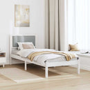 vidaXL Ágykeret fejtámlával Világosszürke 80 x 200 cm Tömör fenyőfa
