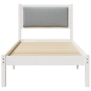 vidaXL Ágykeret fejtámlával Világosszürke 80 x 200 cm Tömör fenyőfa