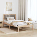 vidaXL Ágykeret fejtámlával Tópszínű 90 x 190 cm Tömör fenyőfa