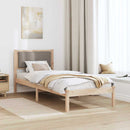 vidaXL Ágykeret fejtámlával Tópszínű 80 x 190 cm Tömör fenyőfa