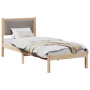 vidaXL Ágykeret fejtámlával Tópszínű 80 x 190 cm Tömör fenyőfa
