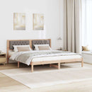 vidaXL Ágykeret fejtámlával Tópszínű 160 x 200 cm Tömör fenyőfa