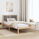 vidaXL Ágykeret fejtámlával Tópszínű 100 x 200 cm Tömör fenyőfa