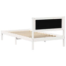 vidaXL Ágykeret fejtámlával Világosszürke 100 x 200 cm Tömör fenyőfa