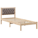 vidaXL Ágykeret fejtámlával Tópszínű 90 x 190 cm Tömör fenyőfa