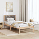 vidaXL Ágykeret fejtámlával Tópszínű 75 x 190 cm Tömör fenyőfa