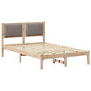 vidaXL Ágykeret Kárpitozott Fejtámlával Tópszínű 120 x 200 cm