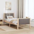 vidaXL Ágykeret fejtámlával Tópszínű 80 x 200 cm szövet