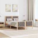 vidaXL Ágykeret fejtámlával Tópszínű 135 x 190 cm Tömör fenyőfa