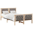vidaXL Ágykeret fejtámlával Tópszínű 135 x 190 cm Tömör fenyőfa