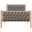 vidaXL Ágykeret fejtámlával Tópszínű 100 x 200 cm Tömör fenyőfa