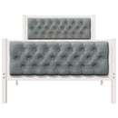 vidaXL Ágykeret fejtámlával Világosszürke 100 x 200 cm Tömör fenyőfa