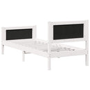 vidaXL Ágykeret fejtámlával Világosszürke 80 x 200 cm Tömör fenyőfa