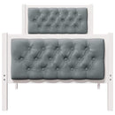 vidaXL Ágykeret fejtámlával Világosszürke 80 x 200 cm Tömör fenyőfa