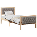 vidaXL Ágykeret fejtámlával Tópszínű 75 x 190 cm Tömör fenyőfa