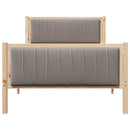 vidaXL Ágykeret fejtámlával Barna és taupe 100 x 200 cm Tömör fenyőfa