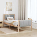 vidaXL Ágykeret Barna és világosszürke 80 x 200 cm Tömör fenyőfa