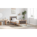 vidaXL Ágykeret fejtámlával Barna és taupe 80 x 200 cm Tömör fenyőfa