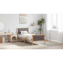 vidaXL Ágykeret fejtámlával Barna és taupe 75 x 190 cm Tömör fenyőfa
