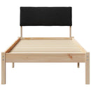 vidaXL Ágykeret fejtámlával Barna és fekete 75 x 190 cm Tömör fenyőfa