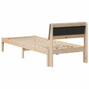 vidaXL Ágykeret fejtámlával Barna és taupe 75 x 190 cm Tömör fenyőfa