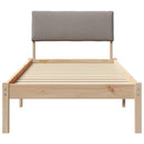 vidaXL Ágykeret fejtámlával Barna és taupe 75 x 190 cm Tömör fenyőfa