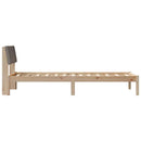 vidaXL Ágykeret fejtámlával Barna és taupe 75 x 190 cm Tömör fenyőfa