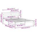 vidaXL Ágykeret fejtámlával Barna és taupe 140 x 190 cm Tömör fenyőfa