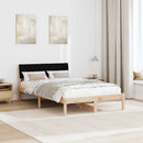 vidaXL Ágykeret fejtámlával Barna és fekete 120 x 190 cm Tömör fenyőfa