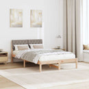 vidaXL Ágykeret fejtámlával Barna és taupe 120 x 190 cm Tömör fenyőfa