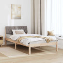 vidaXL Ágykeret fejtámlával Barna és taupe 100 x 200 cm Tömör fenyőfa