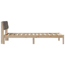 vidaXL Ágykeret fejtámlával Barna és taupe 100 x 200 cm Tömör fenyőfa