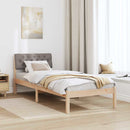 vidaXL Ágykeret fejtámlával Barna és taupe 80 x 200 cm Tömör fenyőfa