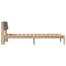 vidaXL Ágykeret fejtámlával Barna és taupe 80 x 200 cm Tömör fenyőfa
