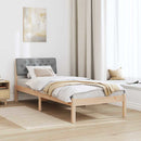 vidaXL Ágykeret Barna és világosszürke 75 x 190 cm Tömör fenyőfa