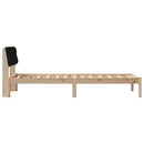 vidaXL Ágykeret fejtámlával Barna és fekete 75 x 190 cm Tömör fenyőfa