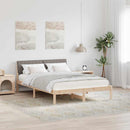 vidaXL Ágykeret fejtámlával Barna és taupe 135 x 190 cm Tömör fenyőfa