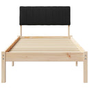 vidaXL Ágykeret fejtámlával Barna és fekete 75 x 190 cm Tömör fenyőfa