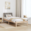 vidaXL Ágykeret fejtámlával Barna és taupe 75 x 190 cm Tömör fenyőfa