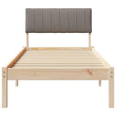vidaXL Ágykeret fejtámlával Barna és taupe 75 x 190 cm Tömör fenyőfa