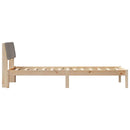vidaXL Ágykeret fejtámlával Barna és taupe 75 x 190 cm Tömör fenyőfa