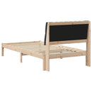 vidaXL Ágykeret Kárpitozott Fejtámlával fejtámlával Barna 100 x 200 cm