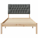 vidaXL Ágykeret Kárpitozott Fejtámlával fejtámlával Barna 100 x 200 cm