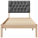 vidaXL Ágykeret Kárpitozott Fejtámlával fejtámlával Barna 75 x 190 cm